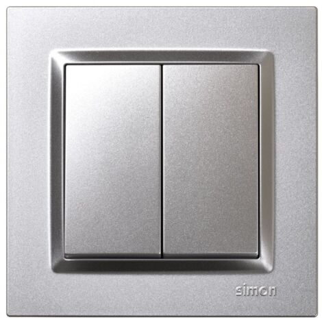 SIMON DOBLE CONMUTADOR ALUMINIO SERIE 10 F1090397026