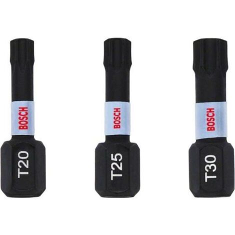 bosch caja 3 puntas impact pro  torx t20,t25,t30 25mm 2608522479 (1/3)