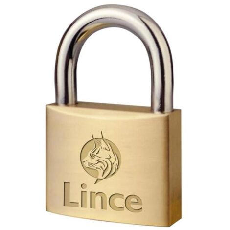 LINCE candado laton 300-50 arco normal , Candando de latón tradicional Serie 300/50Arco normalTamaño 50x40mmAltura del arco 29mmIncluye 2 llaves de serreta.