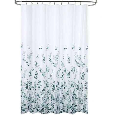 cortina ducha tela flores 180 x 200 cm. cortina baño, cortina tela  impermeable con anillas