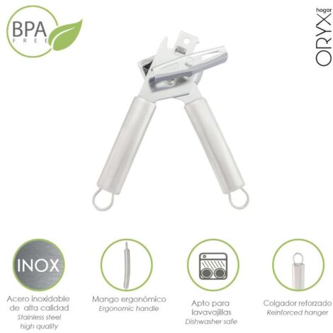 ORYX abrelatas acero inoxidable 4,5 x 20 (alt) cm. , Abre latas Acero Inoxidable- Medida: 4,5 x 20 (Alt) cm.- Realizado en acero inoxidable de alta calidad, apto para s (1/2)