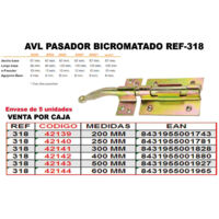AVL avl pasador 318 bicromatado 400 mm wl320 (caja 5 unidades)