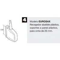 Recogedor abatible plástico C/20mm Eurosax - Recambios de persiana