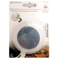 HAPPYFRIENDS filtro cafetera 9 tazas , Filtro cafetera 9 tazas Junta de aluminio con junta de silicona para cafetera de 9 tazas Recambio de filtro más junta para cafetera p