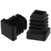 Contera Interior Plastico Cuadrada 16x16 mm. Color Negro Bolsa 200 Unidades.