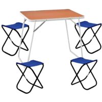 EREDU mesa 95x60 cm + 4 taburetes txt set , Mesa 95x60cm + 4 taburetes TXT. -Marca: Eredu. -Conjunto de mesa plegable 95x60cm con tapa de durolac + 4 taburetes plegables maxi. -Mat