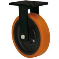 rueda fija (ancha) 17hlb250a-hub hierro-poliur.naranja eje bolas