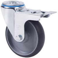 rueda giratora agujer.m10 freno 20zvlfd80-pgzn poliamix-goma gris inyect.liso
