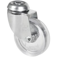 rueda giratora agujero m10 20bh60-bpc policarbonato transp. eje liso