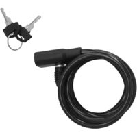 WOLFPACK LINEA PROFESIONAL cable bicicleta espiral con llave ø 8 mm. x 150 cm.