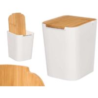 ARTE REGAL papelera tapa bambu blanca , Papelera con Tapa Bambú BlancaMarca: ArteregalEsta papelera combina la calidez del bambú con la practicidad del plástico blanco, ofr