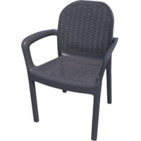 GARDEN LIFE sillon miranda antracita 8298/06 , Sillón antracita 8298/06. -Marca: Gardenlife. -Fabricado en polipropilemo con fibra de vidrio. -Resistente a la interperie. -Apilable