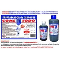 COMETODO Desatascador líquido profesional para desagües 1 kg