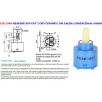 genebre rep-cartucho ceramico d40 salida convencional 100049