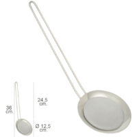 espumadera malla acero inoxidable ø 12,5 cm. con mango 24,5 cm.