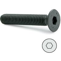 tornillo rosca metal allen din 7991 negro metrica m-6 largo 80mm