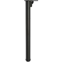 HERRAJES ALK pata mesa plegable ø50 h710 negro r9005 mesa fija