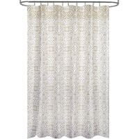 cortina ducha tela geometria rosoni 180 x 200 cm. cortina baño