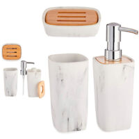 BERILO accesorios baño plastico bambu 3 piezas 11825 juego , Juego accesorios baño plástico bambú 3 piezas 11825Fabricado en plástico y bambú de alta calidadIncluye jaboner