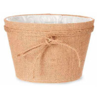 IBERGARDEN macetero tela saco lazo 12x12,5 cm , Macetero tela saco lazo 12 x 12,5 cmFabricado en material naturalIncluye forro interior para mejor utilizaciónMedidas: 1