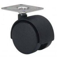 Rueda Giratoria 050Mm 1-0129 Pl.050X050 050Kg Neg Dk Negro Alex