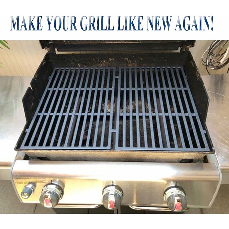 GFTIME Grilles De Cuisson Acier Inox Pour Weber Genesis E/S-310 320 330 - 49.5x33cm - Lot De 2