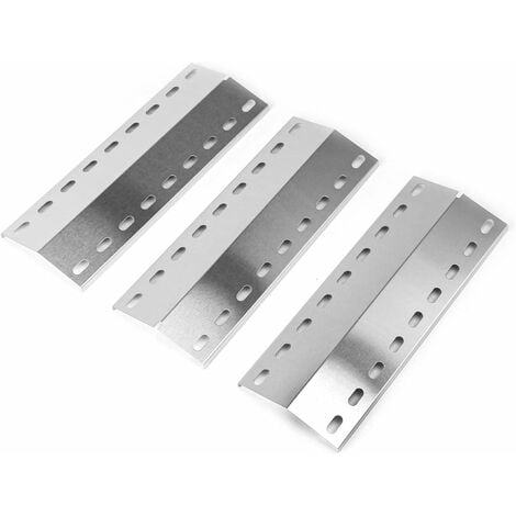 GFTIME 39,5 x 15 cm Plaque diffuseur chaleur universel en acier inoxydable pièce détachée pour Landmann Triton 2 & 3, Landmann Minton, Landmann Avalon PTS 4, Mr. Gardener Jackson, Lot de 3