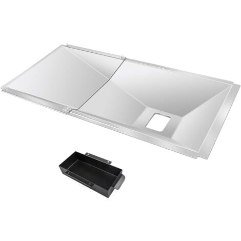 GFTIME 60-80 cm Universel Bac à graisse en acier inoxydable avec bac de récupération pièce détachée pour barbecue à gaz 3/4/5 brûleurs de Charbroil, Dyna Glo, Nexgrill, Kenmore, Uniflame, Expert Grill