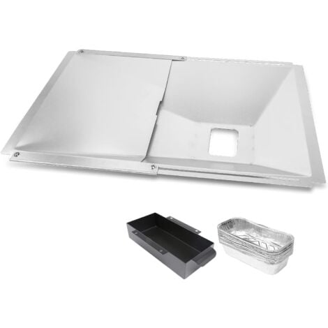 GFTIME 38-65 cm Universel Réglable Bac à graisse en acier inoxydable avec bac de récupération, pièce détachée pour barbecue à gaz 2/3/4 brûleurs de Charbroil, Dyna Glo, Nexgrill, Kenmore, Uniflame