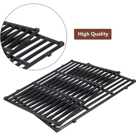 GFTIME 47,5 x 85 cm Grilles de cuisson en fonte pour Weber Genesis II 400 Series, Genesis II LX 400, Genesis ll/LX E/S-410 415 435 440 (2017 et plus), pièce détachée pour Weber 66089 66097, Lot de 3