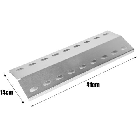 Barres Aromatisantes WELL GRILL 41x14cm - Diffuseur Flamme Acier Inox Pour Barbecue Gaz