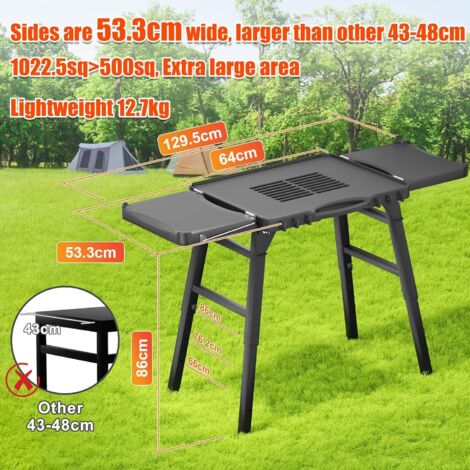 Chariot De BBQ Pliable GFTIME Pour Ninja, Traeger, Pit Boss, Blackstone - Mobile Et Pratique