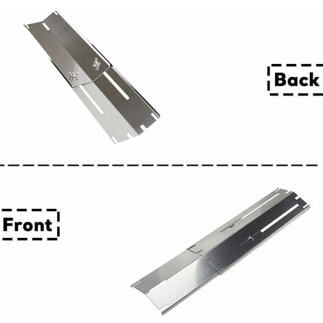 GFTIME 30-53 cm Diffuseur de chaleur universel pour Charbroil, Landmann, Enders, Taino, Barbecook, Proficook, Brinkmann, pièce détachée de distributeur de flamme en acier inoxydable lot de 4