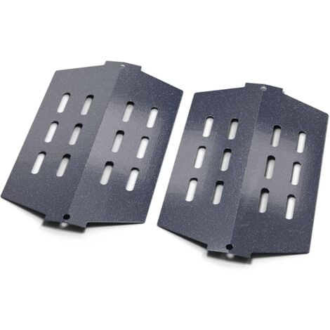 GFTIME 33,7cm 7622 Flavorizer Barres pour Weber Genesis 300 E/EP/S 310 320 330 avec bouton avant (2011-2016), déflecteur de chaleur en acier porcelain pièce détachée pour Weber 62756, Lot de 2