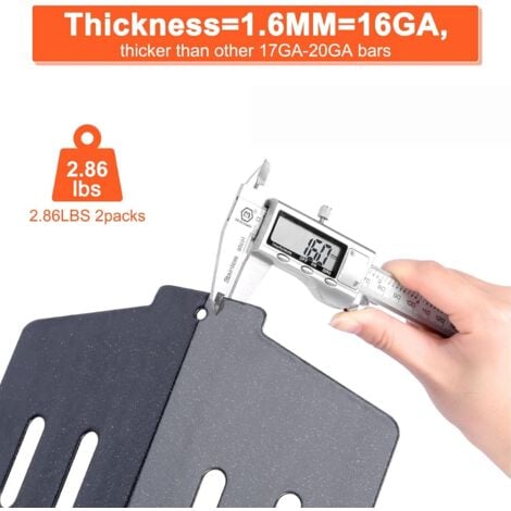 GFTIME 33,7cm 7622 Flavorizer Barres pour Weber Genesis 300 E/EP/S 310 320 330 avec bouton avant (2011-2016), déflecteur de chaleur en acier porcelain pièce détachée pour Weber 62756, Lot de 2
