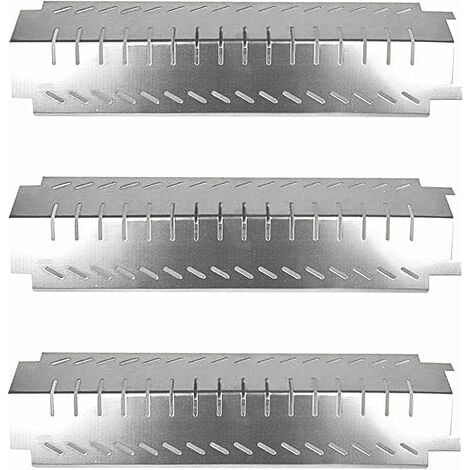 GFTIME 38 cm Diffuseur de chaleur universel accessoire pour Charbroil, Campingaz Classic, Woody, Master 3 & 4 Series, Thermos, Centro pièce détachée de plaque chauffante en acier inoxydable, Lot de 3