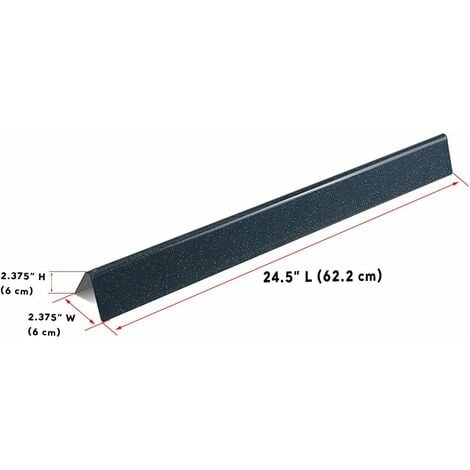 GFTIME 62cm Barres Flavorizer accessoire pour Weber Genesis 300 Serie E/S/CEP 310 320 avec contrôle latéral (2007-2010), diffuseur chaleur en acier porcelaine pièce détachée pour Weber 7540, Lot de 5