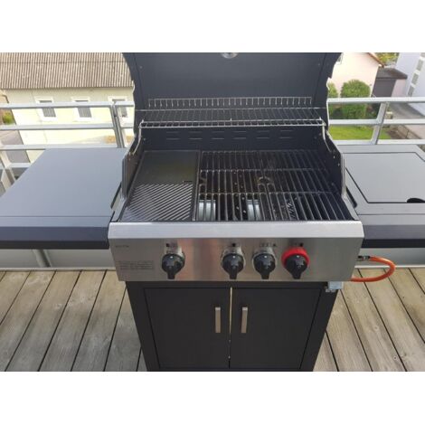GFTIME Grilles De Rechange En Fonte Émaillée 43x21cm - Compatible Enders, Barbecook, Landmann, Profi Cook - Lot De 3 Pièces