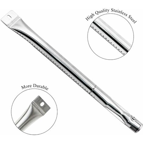 GFTIME Universal Brûleur Tube 38,2CM et Plaque de Chaleur 37CM pour Charbroil, Nexgrill, Sunbeam, Grill Master 720-0697, Barbecook, brûleur et couvercle de brûleur en acier Inoxydable accessoires