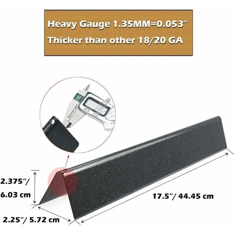 GFTIME 44,5cm Flavorizer bars 7621 et 34cm déflecteur de chaleur 7622 pour Weber Genesis I 300 E310 320 330 S310 330 avec Bouton de Commande Avant (2011-2016), pièce détachée pour Weber 7620 65505