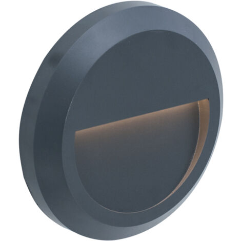 Siram aplique exterior con luz led blanco cálido en color gris urbano (1/5)