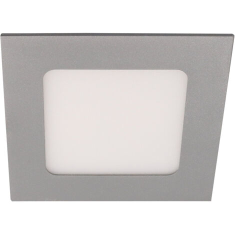 Easy square downlight cuadrado con luz led blanco cálido 3000K en color gris