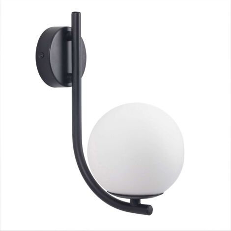 Sfera Lamapara aplique con forma ovalada en color negro para bombilla G9 (1/2)