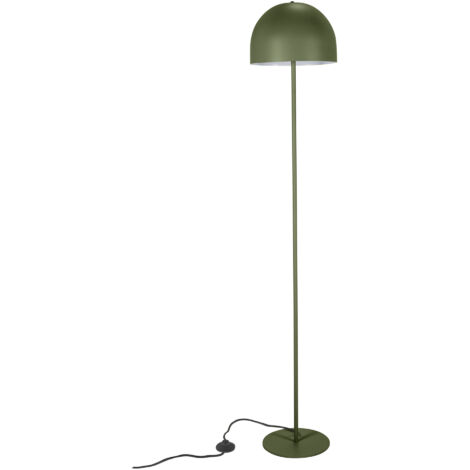 Lampadaire en métal rond vert 160 cm – Douille E27 – Tension 100-240V – Interrupteur au pied – Design vintage pour salon – Forlight (1/4)