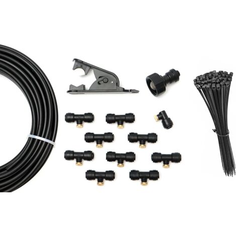 SUPERFOG - Système de brumisation domestique avec programmateur. Pour rafraîchir patio ou jardin. Avec 18 buses ou points de refroidissement. Si votre jardin est un "enfer", ce produit est la solution (1/5)