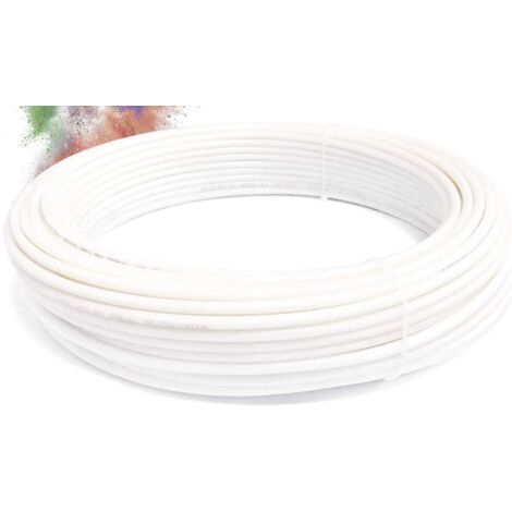 SUPERFOG - Rouleau de 100 mètres de tuyau en polyamide. Taille 1/4". Haute résistance. Pression de rupture 140 Bar. Couleur blanche. (1/2)