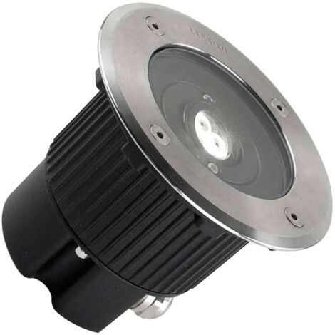 Leds-C4 Gea - Acier inoxydable au sol encastré extérieur à LED 12,5 cm 522lm 3000K IP67 poli