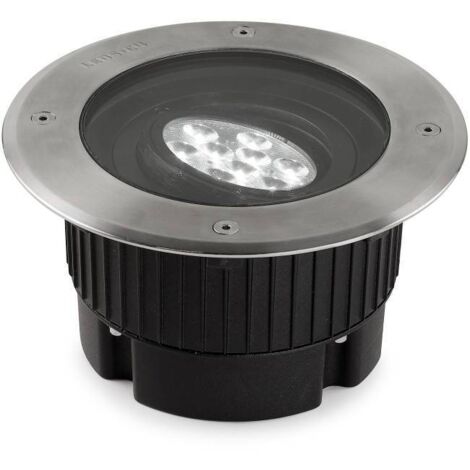Leds-C4 Gea Power - Lampadaire encastré rond à 9 ampoules LED Acier inoxydable Aisi 316 IP67