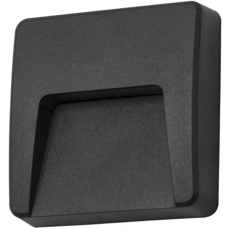 Forlight Applique Extérieure Ip65 Grove Opaque Square Led 2.6W 4000K Noir 89Lm (1/5)