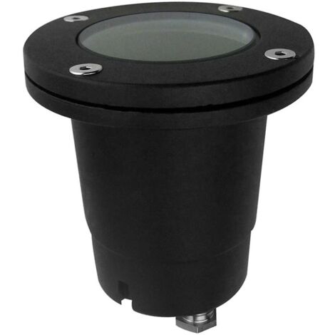 Spot encastrable extérieur sol Ø98mm GU10 8W noir – IP65/IP67 – 525lm pour éclairage jardin – Résistant aux UV et à l'eau – Leds-C4 - NOIR 525 LM